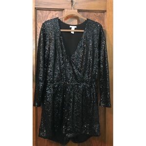 H&M Sequin Playsuit